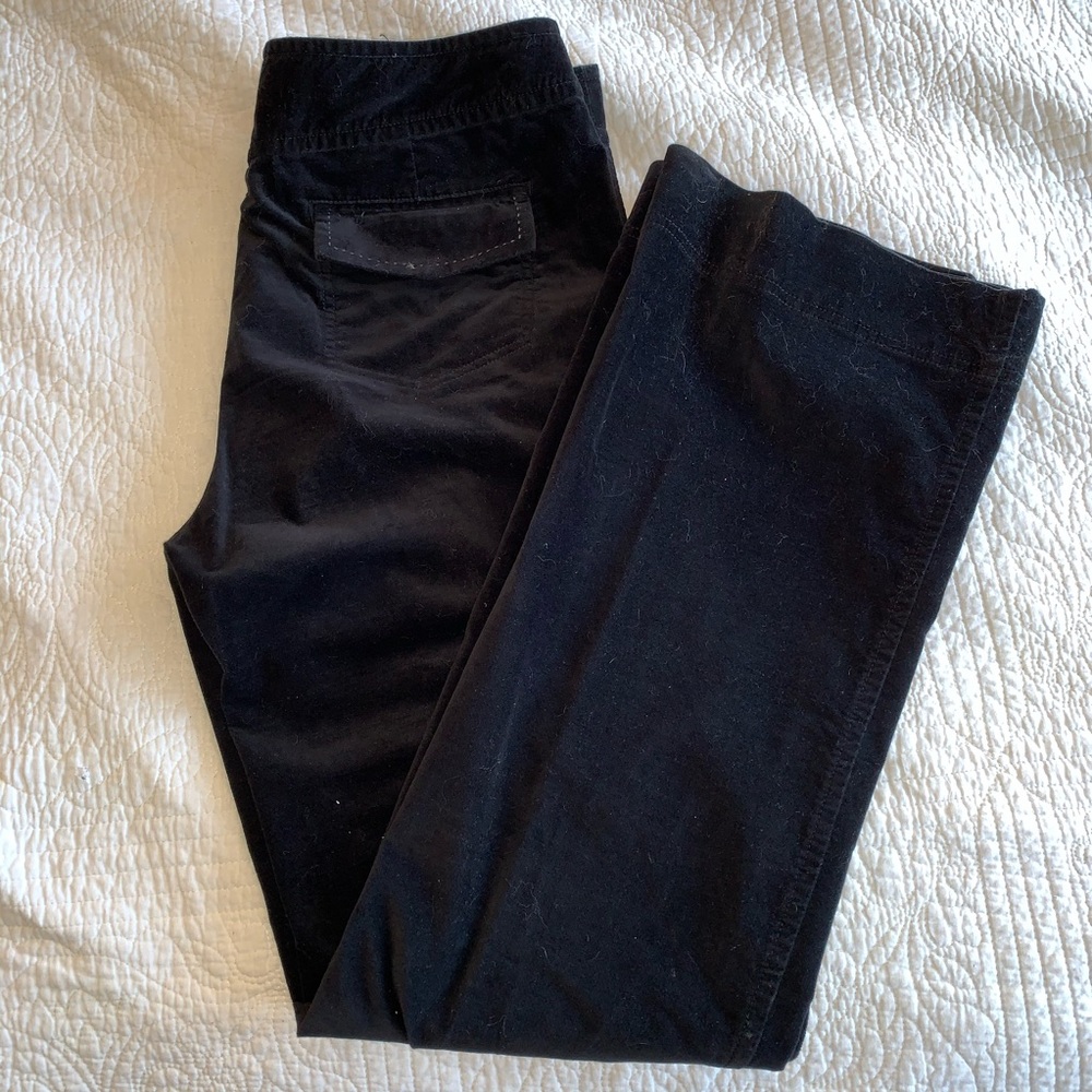Eddie Bauer 12 Tall velvet black pants